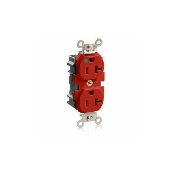 Leviton Lev-Lok Hospital Grade Tamper-Resistant Duplex Receptacle, 20 Amp, 125 Volt MT830-R - main