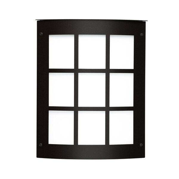 Besa Lighting Besa Outdoor Moto 11 Grid Black White Acrylic 1x60W E12 MOTO11GR-WA-BK - main