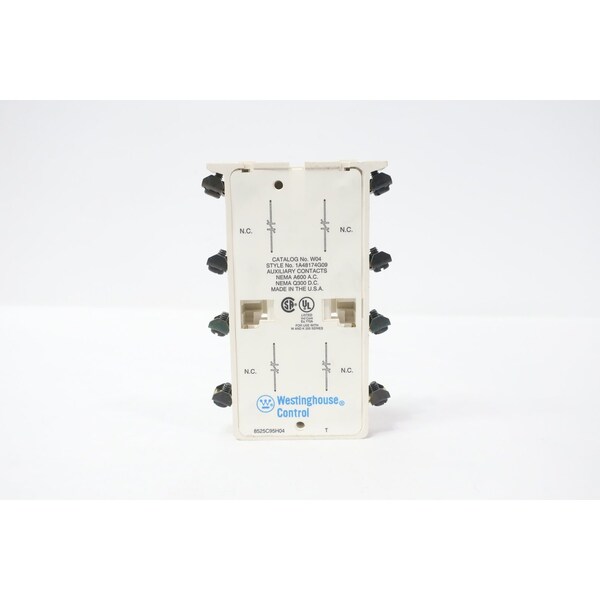 Westinghouse AUXILLARY CONTACT 600V-AC 300V-DC W04 1A48174G09 - main