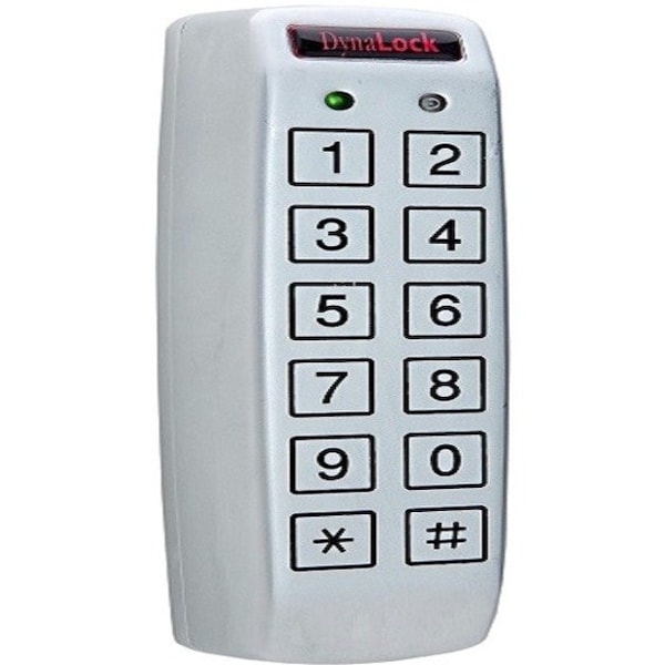 Dynalock Access Keypad, Steel, White, 6in. Hx2in. W 7350 - main