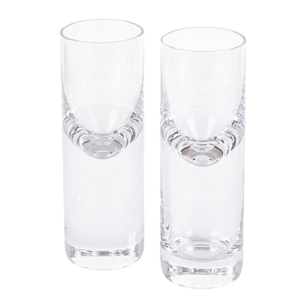 Homeroots Set Of 2 Mouth Blown Crystal Long Shot Glasses 386760 - main