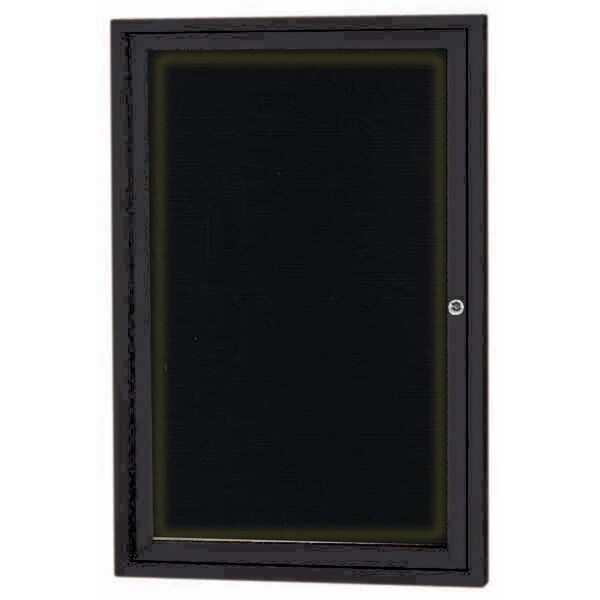 Aarco Illuminated Outdoor Enclosed Directory w/ Al Frame, Powder Coated Black, 36''Hx24''W OADC3624IBK - main