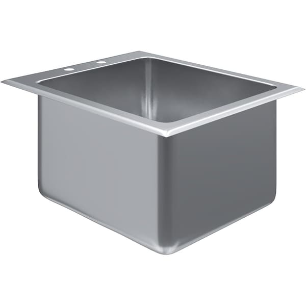 Amgood Stainless Steel 1 Compartment Drop-In Sink. Bowl 14 in. x 16 in. x 10 in. No Faucet SINK DIS S1C-141610-NF-Z - main
