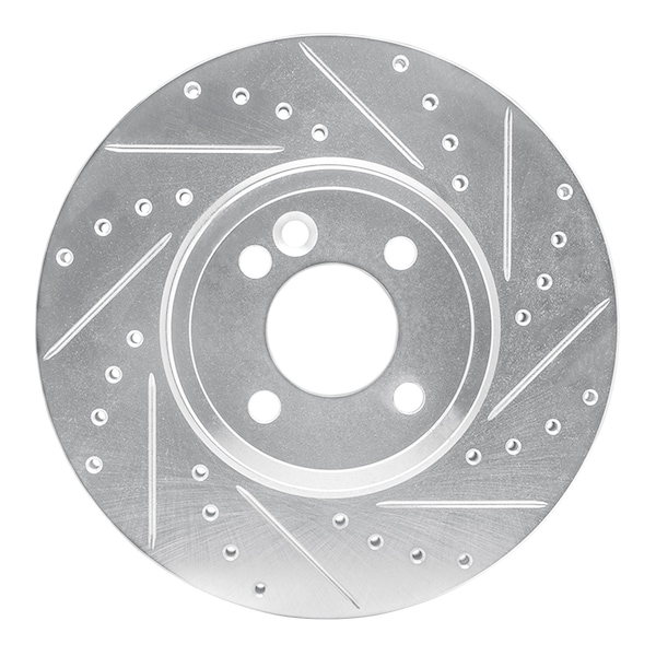 Dynamic Friction Co DFC Brake Rotor - Drilled and Slotted - Silver 631-32002R - main