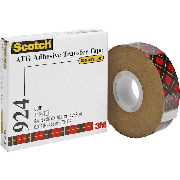 3M Scotch Adhesive Transfer Tape Roll, 3/4" Wide x 36yds 92434 - main