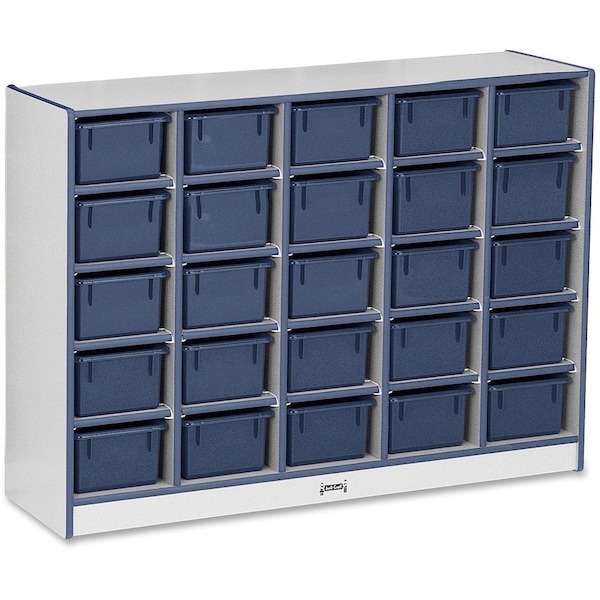 Jonti-Craft Rainbow Accents 25 Cubbie-Tray Mobile Storage, with Trays, Navy 0426JCWW112 - main