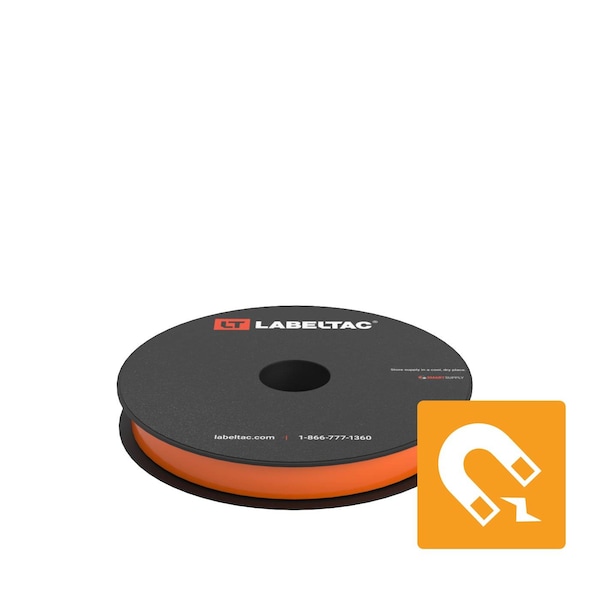 Labeltac Magnetic Supply 0.5in x 25ft LT4/Pro X, Orange LT0506M - main