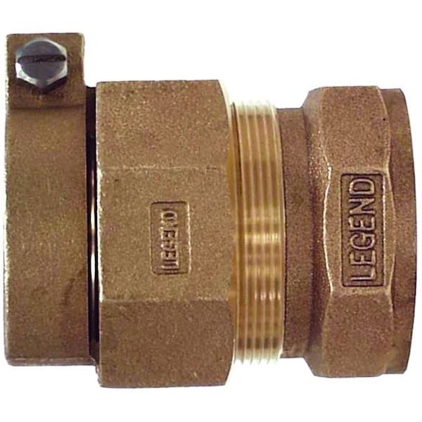 Legend Valve T4305NL Series Pipe Coupling, 34 in, Compression x FNPT, Bronze, 100 psi Pressure 313-274NL - main