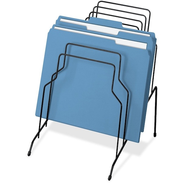 Fellowes Step File, Black, Steel, 10 1/8 in W, 12 1/8 in L, 11 4/5 in H, 8 Number of Compartments 72614 - main