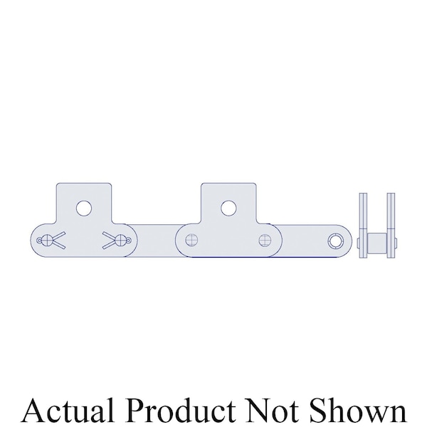 Hkk Chain HKK Double Pitch Riv Standard Conveyor w/SK-1 Att Every 2nd P on Pin Link, 2 P, 5/8 Dia x 5/8 W DC080RSK1E2P - main