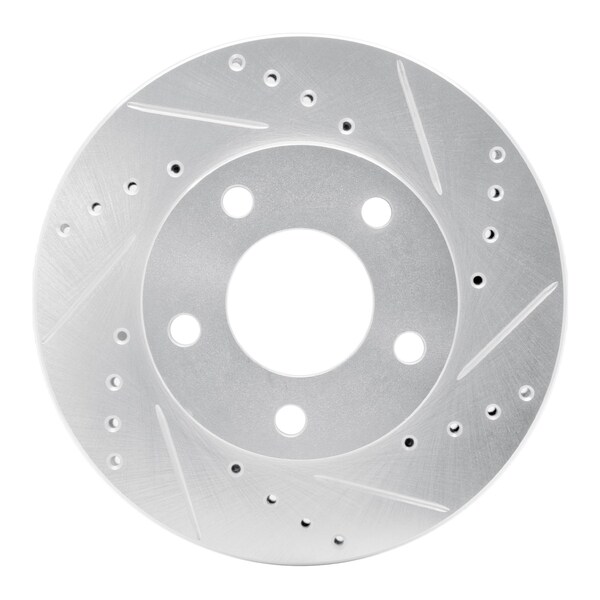 Dynamic Friction Co DFC Brake Rotor - Drilled and Slotted - Silver 631-54016D - main