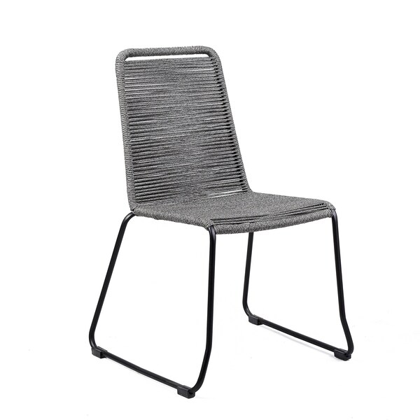 Homeroots Set of Two 23" Gray Metal Outdoor Dining Chair, 2PK 490262 - main