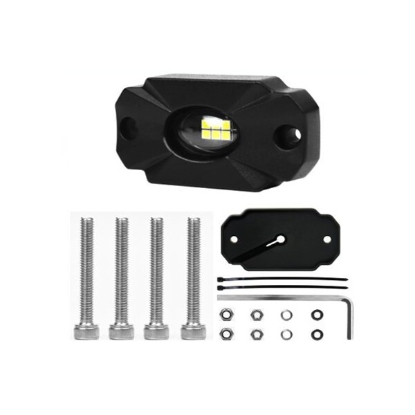 Race Sport Lighting NEW - Single White Ultra Bright LED Rock Light Crawler Pod 1250 Lumens ULTRA1W - main