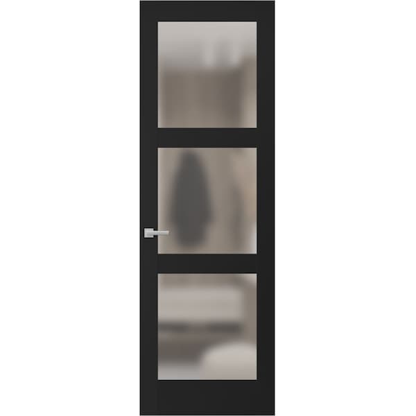 Sartodoors Hidden Door, Lucia 2552 Matte Black Concealed Metal Frame 32 x 96 Right Inswing LUCIA2552MF-BLK-32x96-RH-I - main