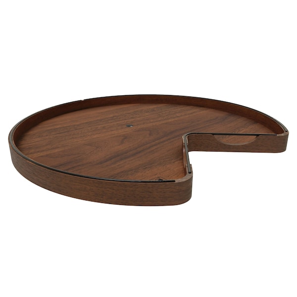 Rev-A-Shelf 32" Kidney Shape Single Shelf Wood/Black Lazy Susan Craftsman 4CC-401-WN-32BS-1MB - main