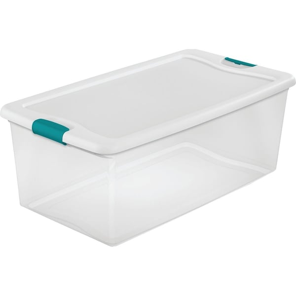 Sterilite 106 Qt. White Latching Storage Tote 14998004 - main