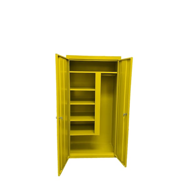 Steel Cabinets Usa Storage Cabinet, 72 in H, 36 in W, Yellow, 5 Shelves AF-361-Y - main