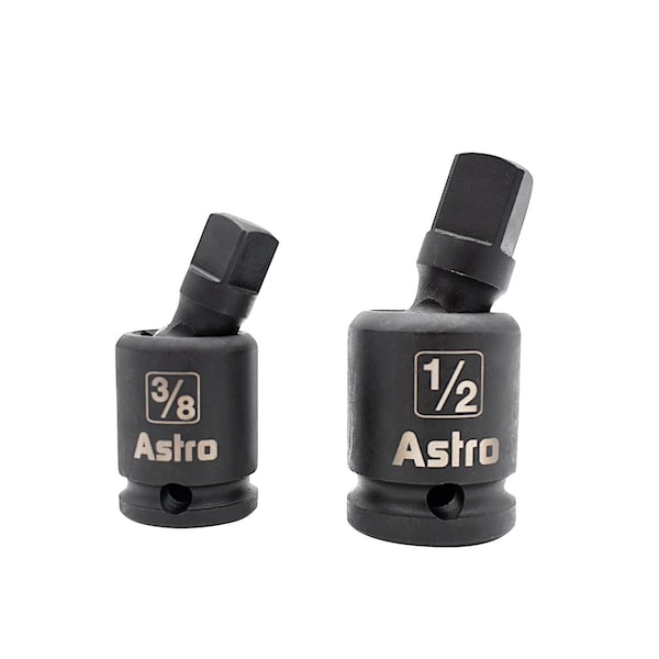 Astro Pneumatic 3/8 In. & 1/2 In. Pinless Universal Joint Impact Adapters 78342 - main
