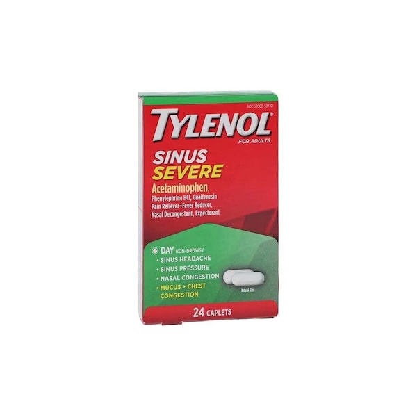 Tylenol Cold Severe Congestion Caplets, 200/5/325mg, 24PK 00450026102 - main