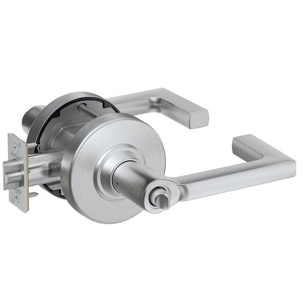 Schlage Grade 1 Entrance Cylindrical Lock, Less Cylinder, Longitude Lever with Rose, Satin Chrome Finish PC53L LON 626 - main