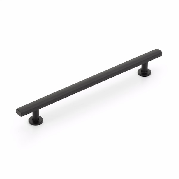 Schaub 8in Center to Center Heathrow Cabinet Pull Matte Black Finish 555-MB - main