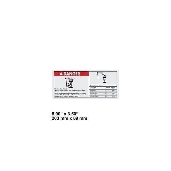 Genie REPLACEMENT DECAL, DANGER ELEC HAZARD GS 114385GT - main