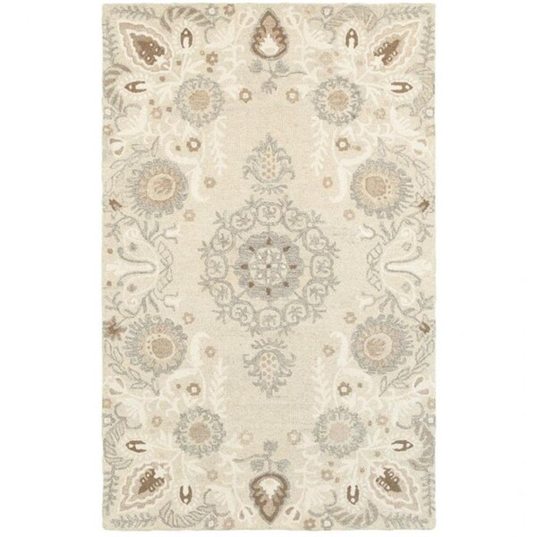Oriental Weavers Craft Indoor Casual Floral Rectangle Area Rug, Sand 8 x 10 ft. C93000243304ST - main