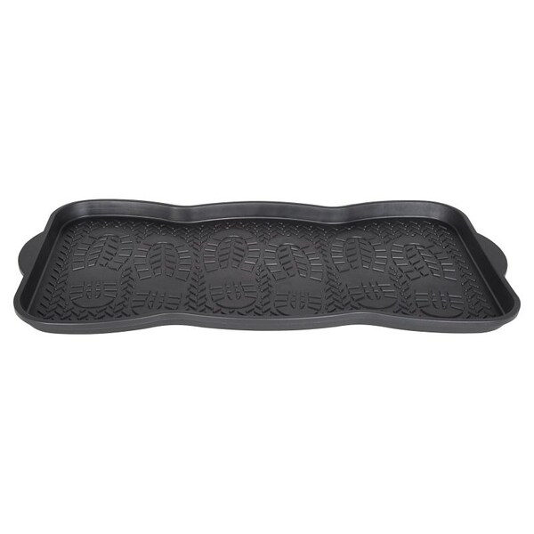 Diamondback Boot/Shoe Tray, 29-1/2 in L, 15 in W, Plastic Surface, Black 76055 - main