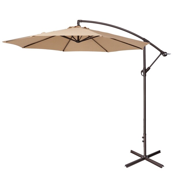 Villacera 10-Foot Offset Patio Umbrella, Beige 83-OUT5410 - main