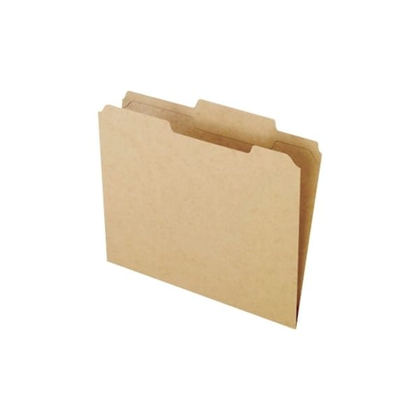 Pendaflex Two-Ply- Dark Kraft File Folders- Straight Cut- Top Tab- Letter- Brown, 100PK RK152 - main