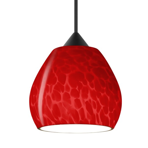 Besa Lighting Besa Tay Tay Pendant, Red Cloud, Black Finish, 1x 50W MAX GY6.35 Base 1XT-5605RC-BK - main