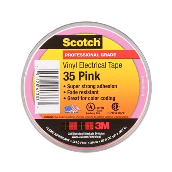 3M Scotch Vinyl Color Coding Electrical Tape 35, 10PK 7010411602 - main