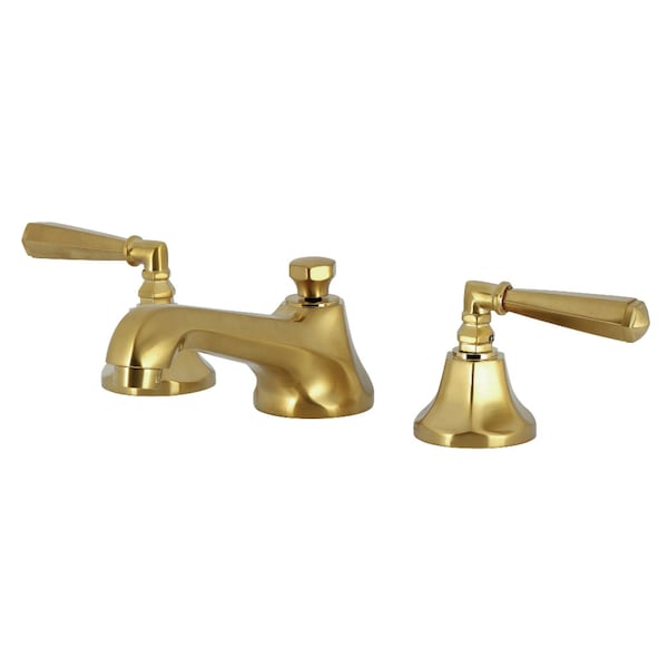 Kingston Brass Widespread Bathroom Faucet with Brass Pop-Up, Brushed Brass KS4467HL - main
