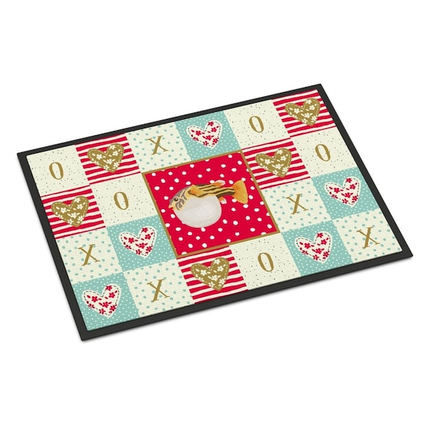 Carolines Treasures 24 x 36 in. Puffer Fish Love Indoor or Outdoor Mat CK5496JMAT - main