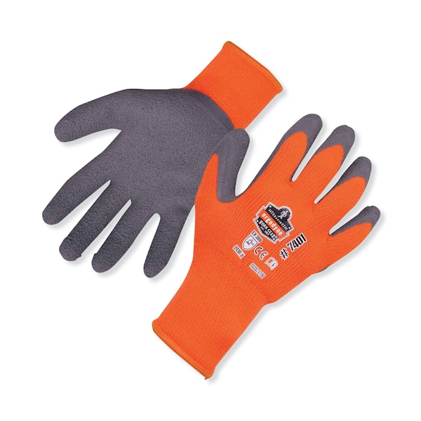 Ergodyne ProFlex 7401 Coated Lightweight Winter Gloves, Orange, Large, Pair 17624 - main
