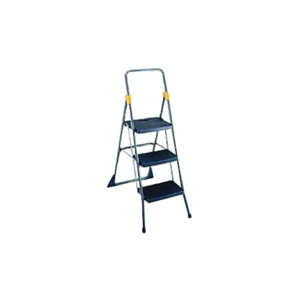 Cosco Folding Step Stool, 3 Step, 300 lb., Gray, 3 Steps, 300 lb Load Capacity, 4.6 ft Overall Height, Steel 11839GGO - main