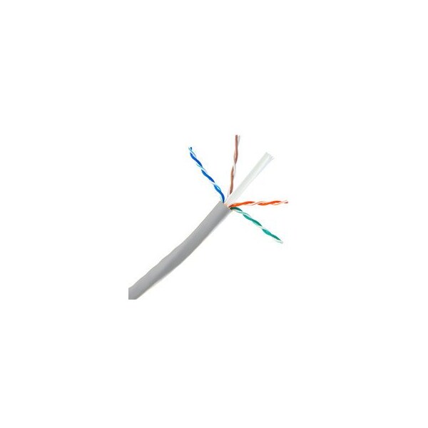 Cable Wholesale Bulk Cat6 Gray Ethernet Cable, Solid, UTP (Unshielded Twisted Pair), Pullbox, 500 foot 10X8-021TF - main