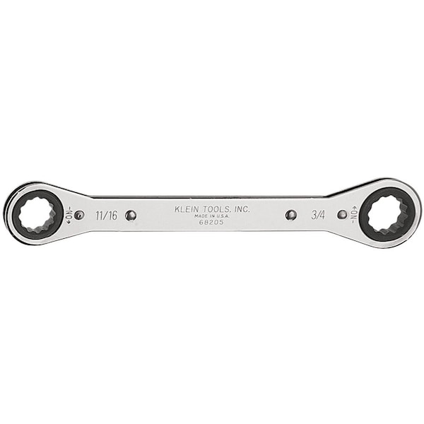 Klein Tools Ratcheting Box Wrench 11/16 x 3/4-Inch 68205 - main