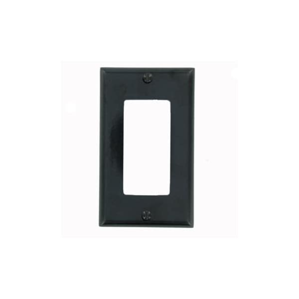 Leviton Decora Black 1 gang Thermoset Plastic Decorator Wall Plate 1 pk 80401-00E - main