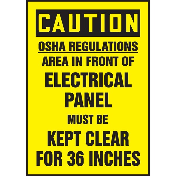 Accuform OSHA CAUTION SAFETY LABEL OSHA LELC617XVE - main