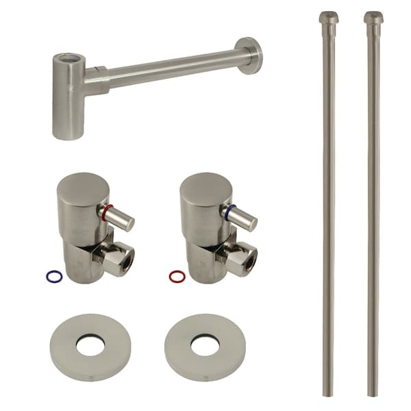 Kingston Brass Plumbing Sink Trim Kit with Bottle Trap, Brushed Nickel CD43308DLLKB30 - main