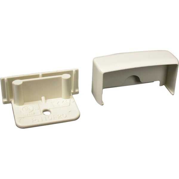 Legrand Blank End Fitting, PN03 Series, 1 Channel, 0.812 in W, 0.5 in H, 0.687 in L, Ivory PN03F20V - main
