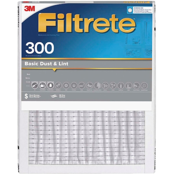Filtrete 16''x20''x1'' 300 MPR Basic Dust & Lint Furnace Filter MERV 5 300-4 - main