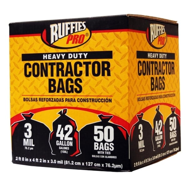 Berry Plastics 42 Gallon Heavy Duty Contractor Ba, 50PK 618902 - main