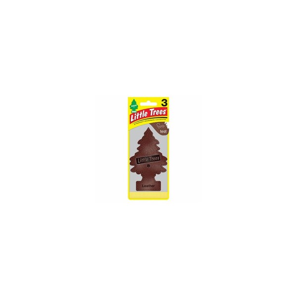 Little Trees Car Air Freshener, Leather Fragrance, 3PK U3S-32290 - main
