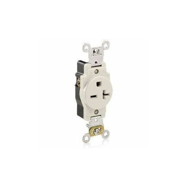 Leviton Industrial Grade Single Receptacle, 20 Amp, 250 Volt 5461-T - main