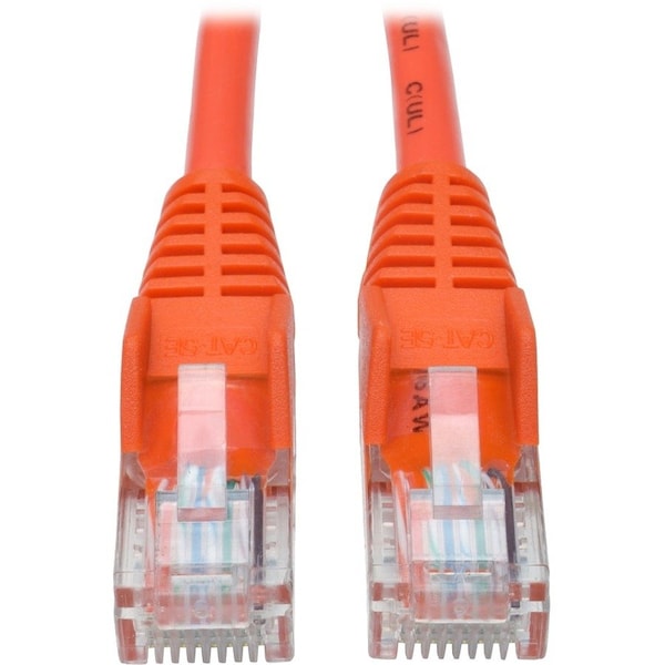Eaton Tripp Lite Series Cat5e 350 MHz Snagless Molded UTP Ethernet Cable RJ45 M/M, PoE - N001-005-OR - main