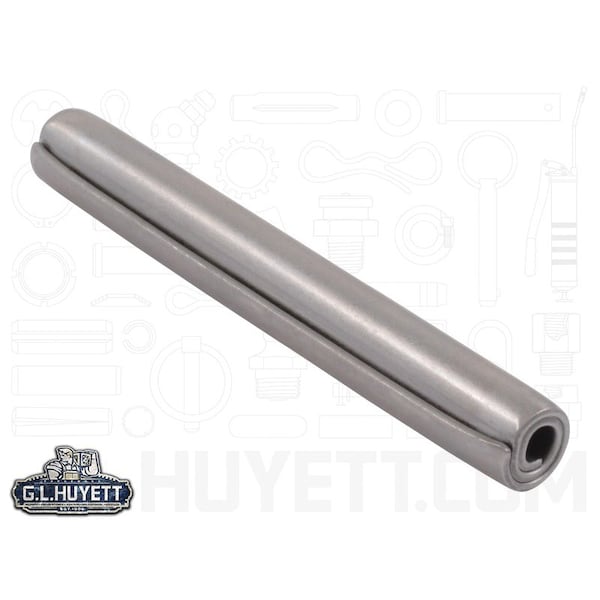Huyett Coiled Spring Pin, Heavy Duty, Nickel Plated 302/304 Stainless Steel, 0.312 in Dia x 2.500 in Length SPC3P-312-2500H - main