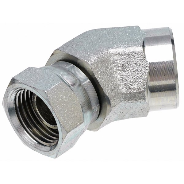 Gates FEMALE PIPE NPTF TO FEMALE PIPE SWIVEL NPSM - 45 SAE TO SAE G60162-0404 - main