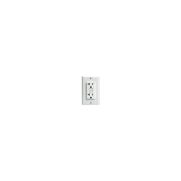 Leviton SmartlockPro Slim Self-Test GFCI Receptacle, 20A, Black N7899-E - main